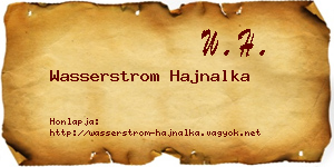 Wasserstrom Hajnalka névjegykártya